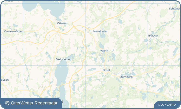 Wetter-Widget-Vorschau mit Vorhersagedaten für Bibow