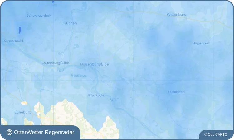 Widget-Vorschau für Blücher Wetter-Widget-Vorschau mit Vorhersagedaten für Blücher