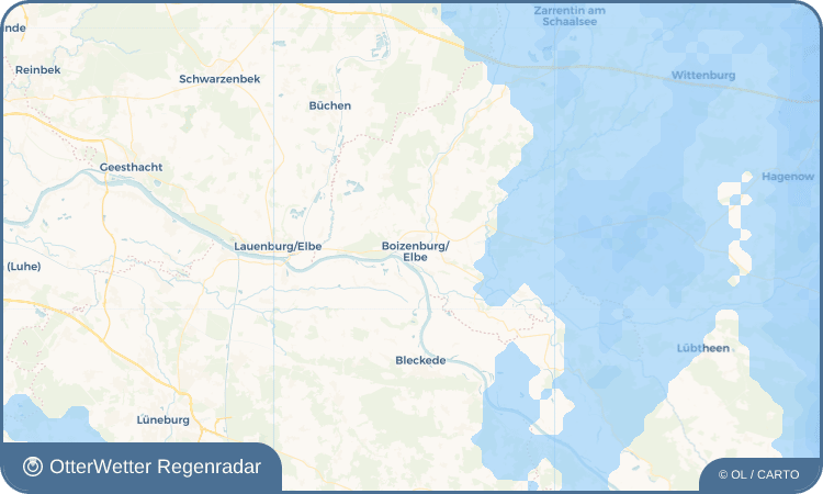 OtterWetter Regenradar-Widget Boizenburg/Elbe
