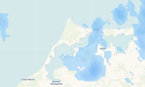 Regenradar Vorschaubild - Aktuelle Niederschläge in Born auf dem Darß und Umgebung