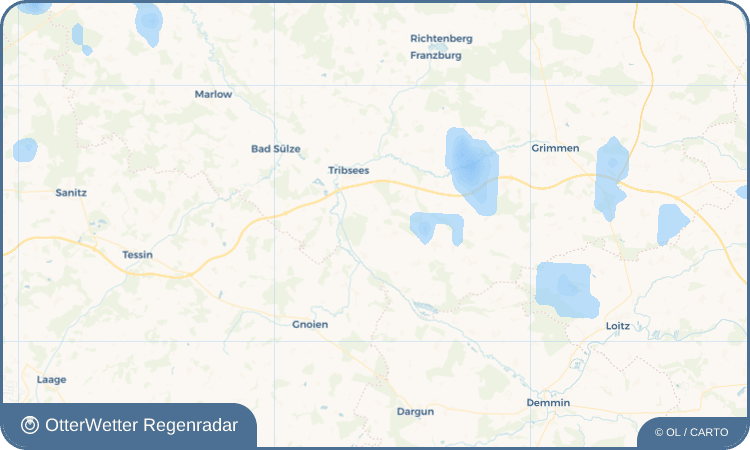 OtterWetter Regenradar-Widget Fäsekow