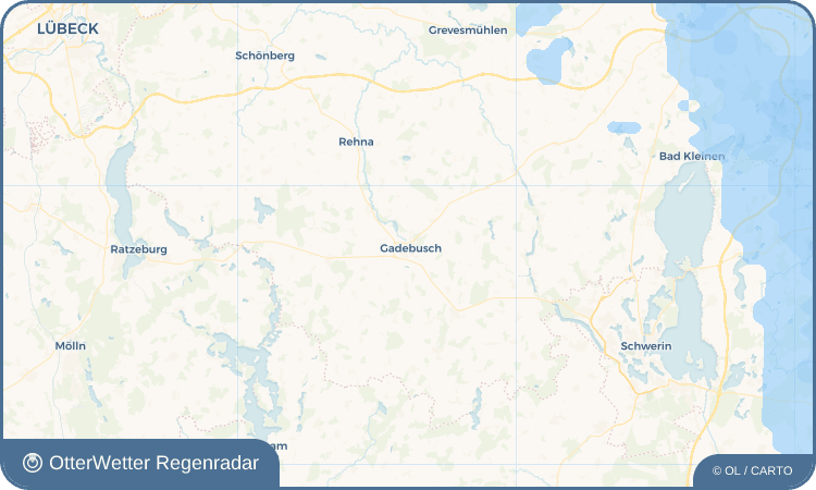 Widget-Vorschau für Gadebusch Wetter-Widget-Vorschau mit Vorhersagedaten für Gadebusch