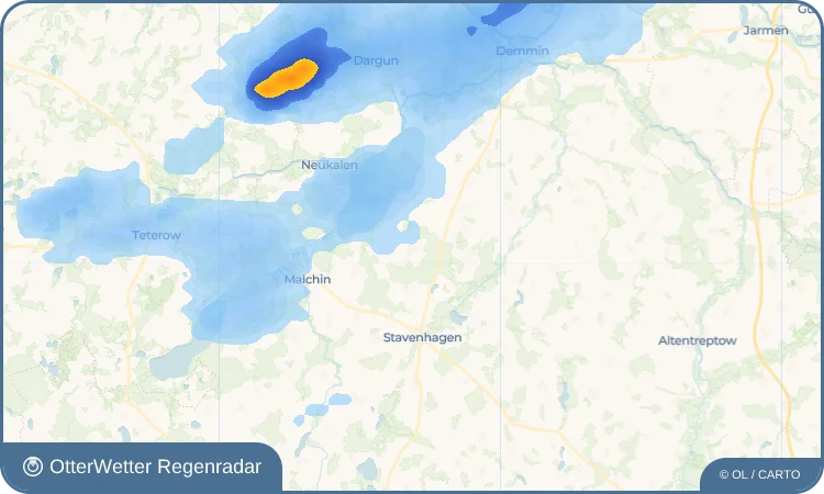 Wetter-Widget-Vorschau mit Vorhersagedaten für Grammentin