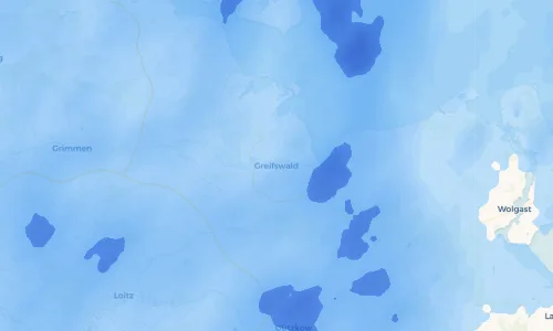 Regenradar Vorschaubild - Aktuelle Niederschläge in Greifswald und Umgebung