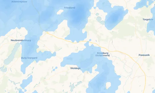 Regenradar Vorschaubild - Aktuelle Niederschläge in Groß Miltzow und Umgebung