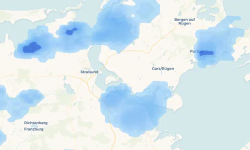 Regenradar Vorschaubild - Aktuelle Niederschläge in Gustow und Umgebung