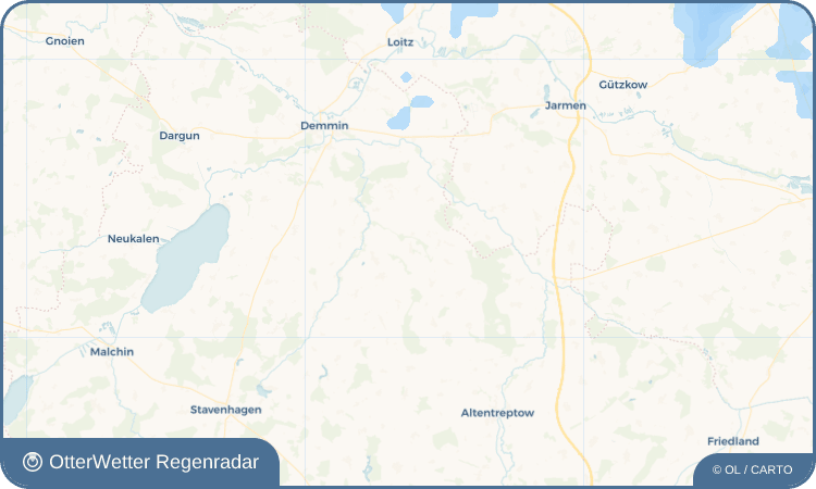 OtterWetter Regenradar-Widget Hohenbrünzow