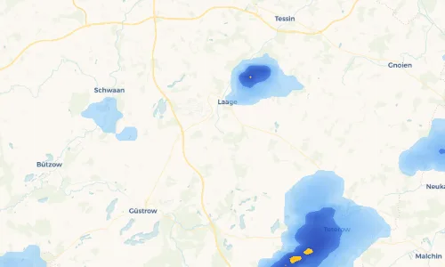 Regenradar-Vorschau: aktuelle Niederschläge in Liessow und Umgebung