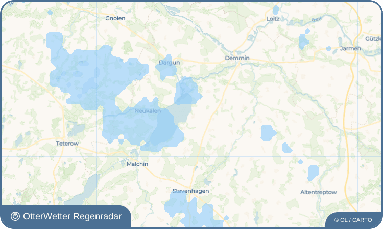 OtterWetter Regenradar-Widget Meesiger
