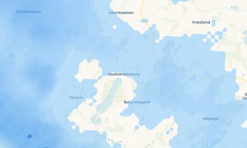 Regenradar Vorschaubild - Aktuelle Niederschläge in Neubrandenburg und Umgebung