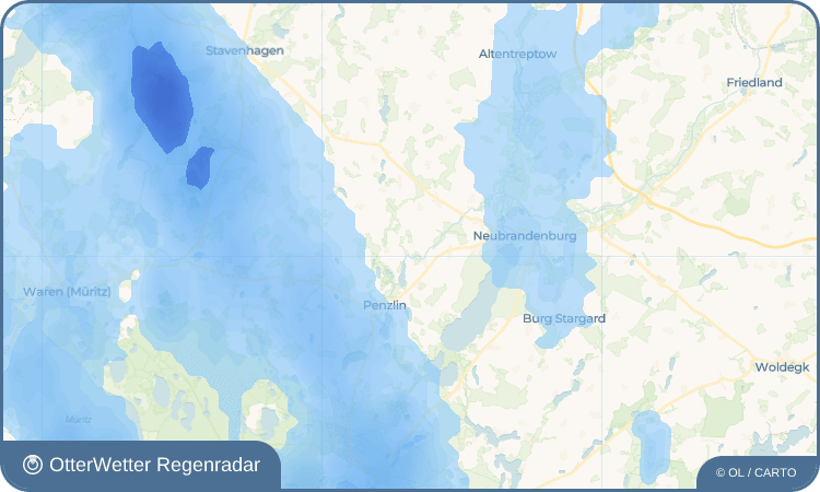 Widget-Vorschau für Passentin Wetter-Widget-Vorschau mit Vorhersagedaten für Passentin