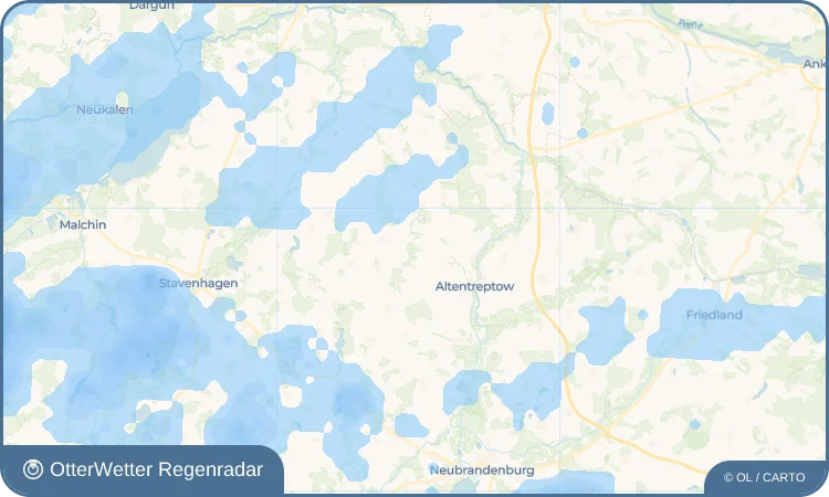 Widget-Vorschau für Pripsleben Wetter-Widget-Vorschau mit Vorhersagedaten für Pripsleben
