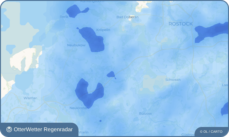 Wetter-Widget-Vorschau mit Vorhersagedaten für Radegast