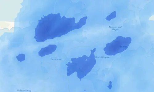 Regenradar Vorschaubild - Aktuelle Niederschläge in Rambin und Umgebung
