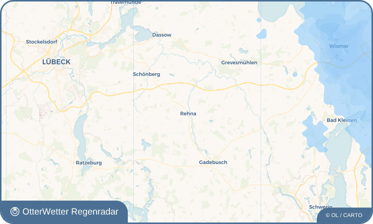 Widget-Vorschau für Rehna Wetter-Widget-Vorschau mit Vorhersagedaten für Rehna
