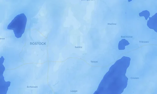Regenradar Vorschaubild - Aktuelle Niederschläge in Sanitz und Umgebung