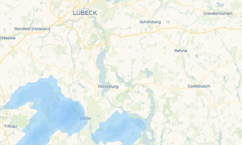 Regenradar Vorschaubild - Aktuelle Niederschläge in Schlagsdorf und Umgebung