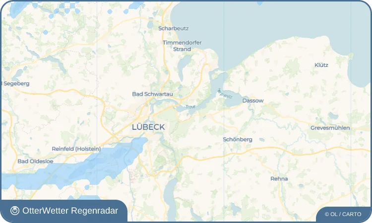 Wetter-Widget-Vorschau mit Vorhersagedaten für Schlutup