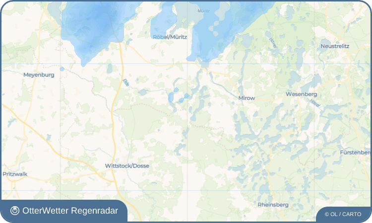 OtterWetter Regenradar-Widget Sewekow
