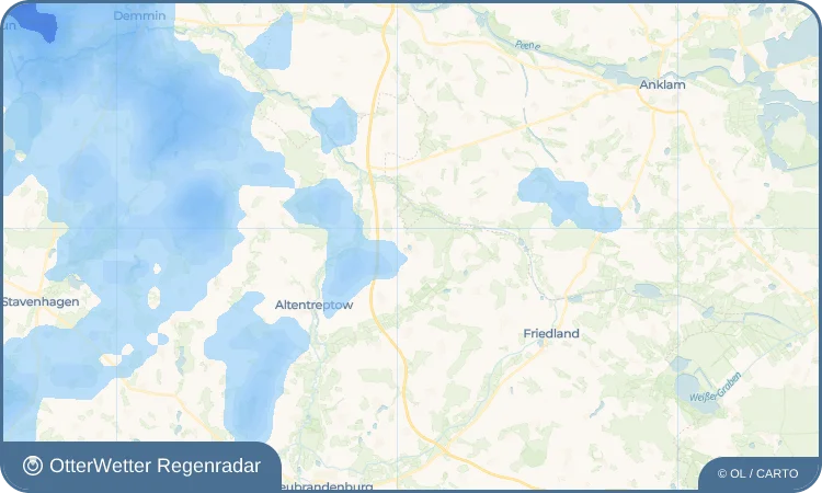 Widget-Vorschau für Siedenbollentin Wetter-Widget-Vorschau mit Vorhersagedaten für Siedenbollentin