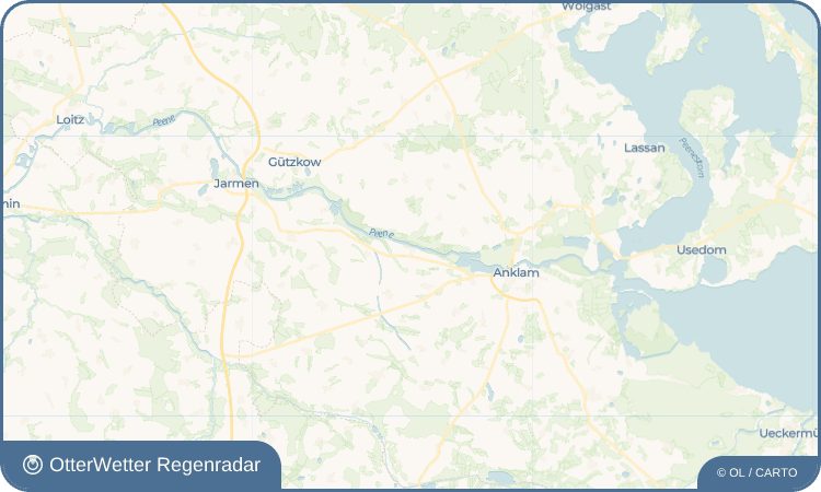 OtterWetter Regenradar-Widget Stolpe an der Peene