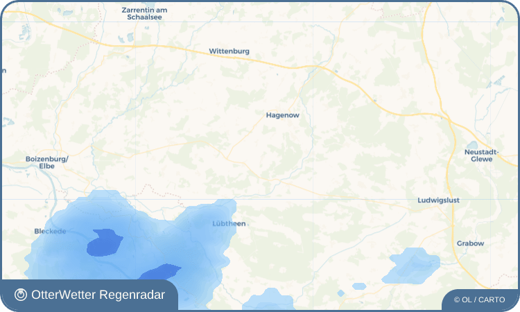 OtterWetter Regenradar-Widget Warlitz