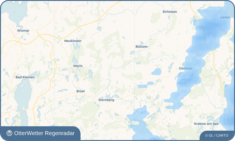 Wetter-Widget-Vorschau mit Vorhersagedaten für Warnow