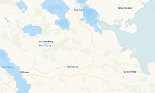 Regenradar Vorschaubild - Aktuelle Niederschläge in Wittenhagen und Umgebung