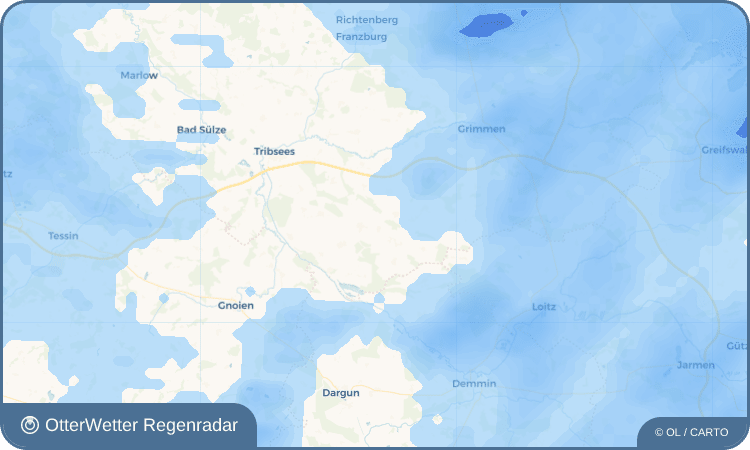 OtterWetter Regenradar-Widget Zarnekow