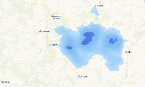 Regenradar Vorschaubild - Aktuelle Niederschläge in Zierzow und Umgebung