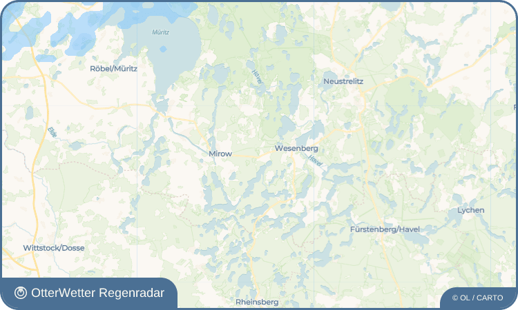 OtterWetter Regenradar-Widget Zirtow