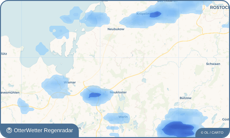 OtterWetter Regenradar-Widget Züsow