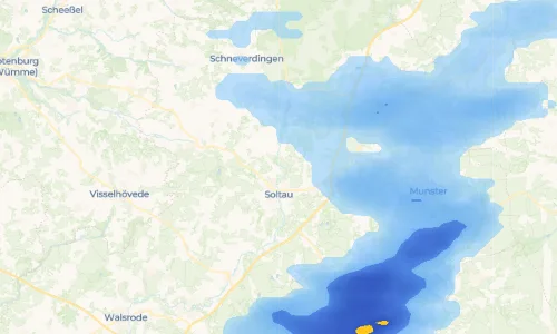 Regenradar Ahlften: aktuelle Niederschläge in Ahlften und Umgebung, Stand 22. Oktober 2026 um 10:20 Uhr