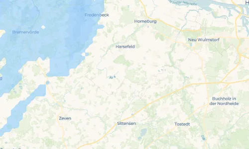 Regenradar Ahrensmoor Ost: aktuelle Niederschläge in Ahrensmoor Ost und Umgebung, Stand 22. Oktober 2026 um 11:00 Uhr