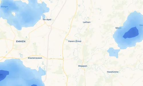 Regenradar Vorschaubild - Aktuelle Niederschläge in Altharen und Umgebung