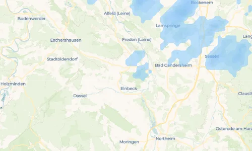Regenradar Andershausen: aktuelle Niederschläge in Andershausen und Umgebung, Stand 18. Oktober 2026 um 22:05 Uhr