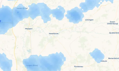 Regenradar Vorschaubild - Aktuelle Niederschläge in Andrup und Umgebung