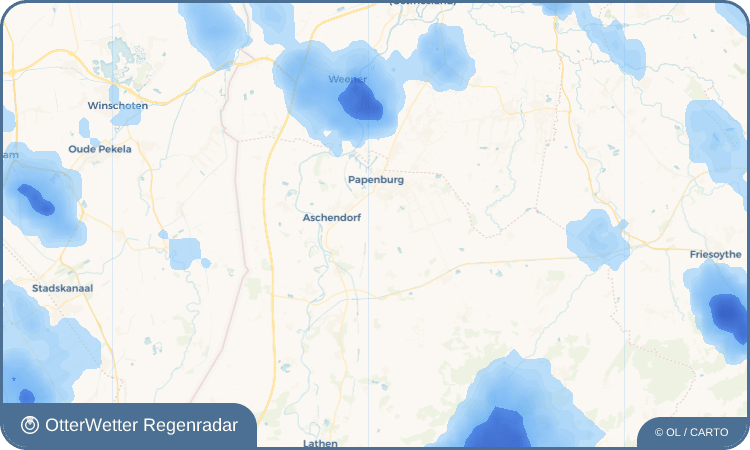 OtterWetter Regenradar-Widget Aschendorfermoor