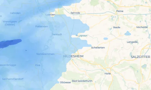 Regenradar Vorschaubild - Aktuelle Niederschläge in Asel und Umgebung