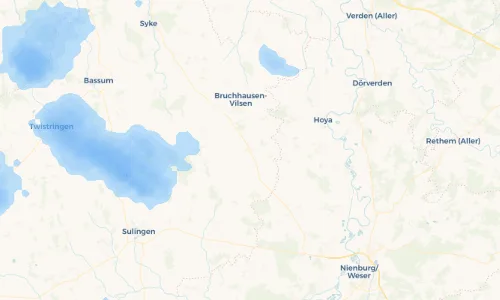 Regenradar Vorschaubild - Aktuelle Niederschläge in Asendorf und Umgebung