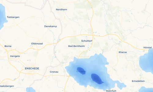 Regenradar Vorschaubild - Aktuelle Niederschläge in Bad Bentheim und Umgebung