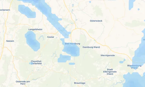 Regenradar Vorschaubild - Aktuelle Niederschläge in Bad Harzburg und Umgebung
