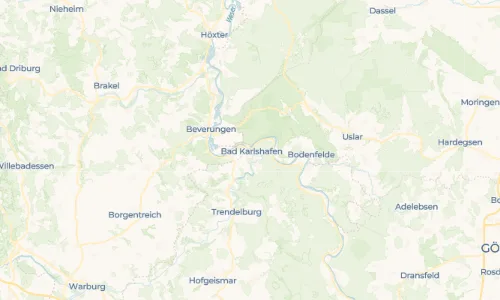 Regenradar Vorschaubild - Aktuelle Niederschläge in Bad Karlshafen und Umgebung