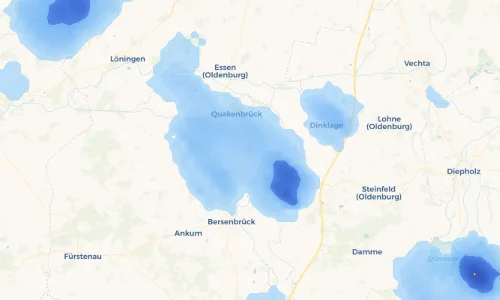 Regenradar Vorschaubild - Aktuelle Niederschläge in Badbergen und Umgebung