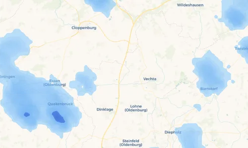 Regenradar Vorschaubild - Aktuelle Niederschläge in Bakum und Umgebung