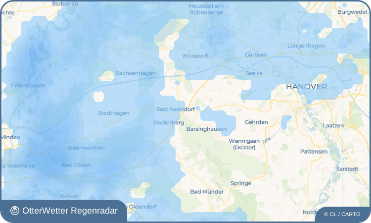 OtterWetter Regenradar-Widget Bantorf