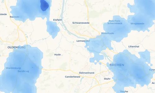 Regenradar Vorschaubild - Aktuelle Niederschläge in Bardewisch und Umgebung