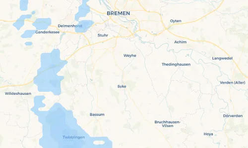 Regenradar-Vorschau: aktuelle Niederschläge in Barrien und Umgebung