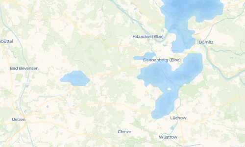 Regenradar Vorschaubild - Aktuelle Niederschläge in Bellahn und Umgebung