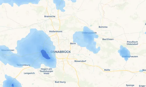 Regenradar Vorschaubild - Aktuelle Niederschläge in Belm und Umgebung
